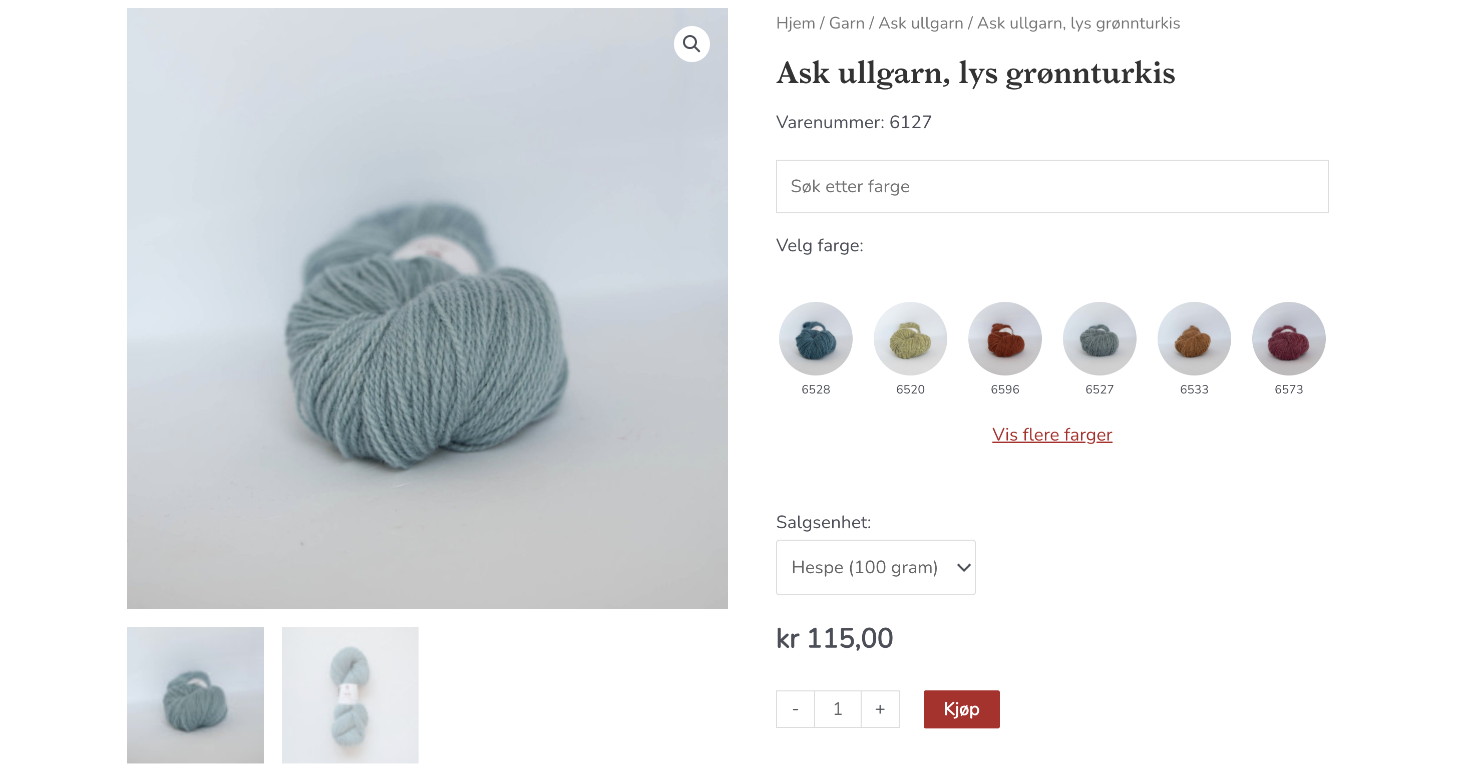 bilde av garn i nettbutikken ull.no
