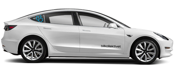 bilde av tesla bil